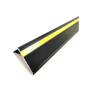 Självlysande aluprofil för trappa, svart
