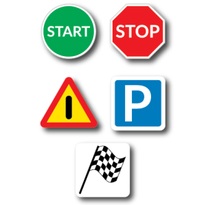 Vägmärken magneter, 5st/frp