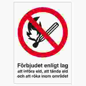 Förbjudet enligt lag... (skylt)
