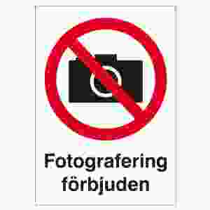 Fotografering förbjuden (skylt)