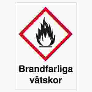 Brandfarliga vätskor (skylt)