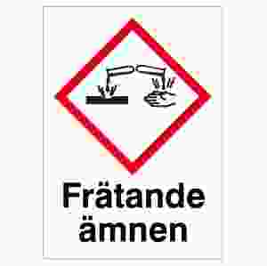 Frätande ämnen (skylt)