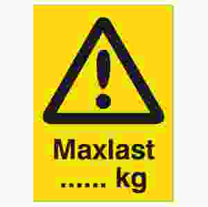 Maxlast.......kg (skylt)