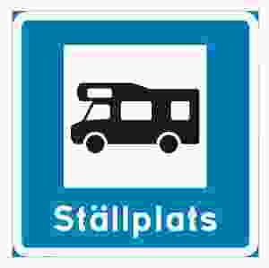 Parkeringsskylt Ställplats Husbil
