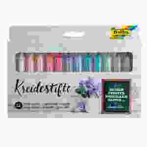 Glas & Griffelkrita sorterade färger, 12-pack