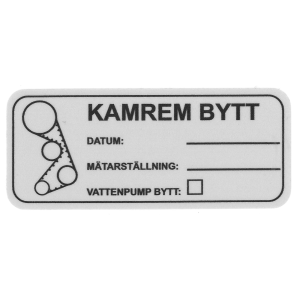 Kamremsbyte sticker, 100 st