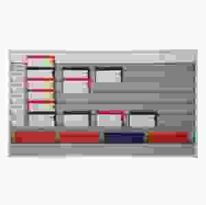 Servicemapptavla A4, bred modell med 6-fack