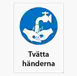 Tvätta händerna (skylt)
