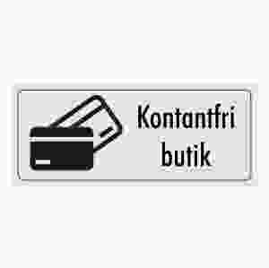 Kontantfri Butik (skylt)