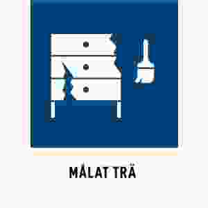 Målat Trä (skylt)