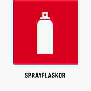 Sprayflaskor (skylt)