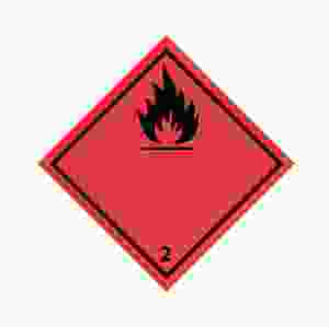 Farligt Gods-etikett Flammable Gas, 250 st
