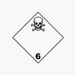 Farligt Gods-etikett Toxic, 250 st