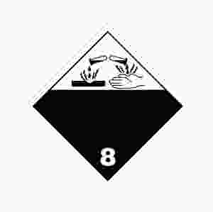 Farligt Gods-etikett Corrosive, 250 st