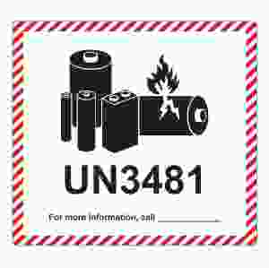 Farligt Gods-etikett Batteries UN3481, 500 st