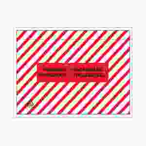 Packsedelskuvert med Zebrarandigt tryck