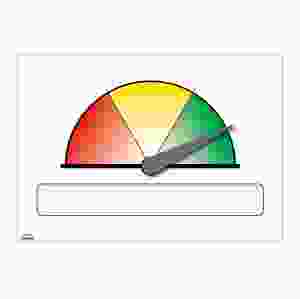 Mätare grön/gul/röd, med visare, A3, A4, A5, eller minimätare - A8