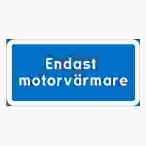 Parkeringsskylt Endast motorvärmare