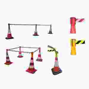 Rulle med avspärrningsband för trafikkon