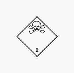 Farligt Gods-etikett Toxic Gas, 250 st