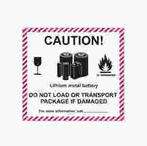 Farligt Gods-etikett Lithium Metal Battery, 500 st