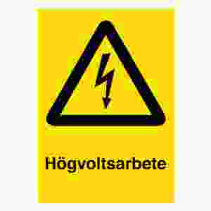 Högvoltsarbete (skylt)