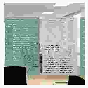 Hängande ljudabsorberande separationsvägg