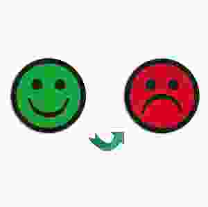 Magneter Vändbar Smiley, 5 st/frp