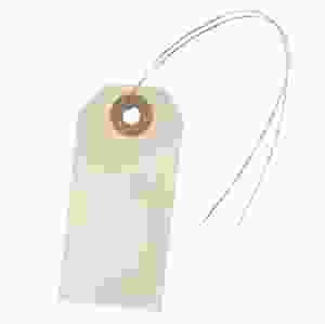 Hängetikett med förstärkt hål och ståltråd, 1000 st