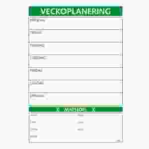 Veckoplanering & Matsedel A4