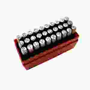 Stålstämplar Bokstavsats