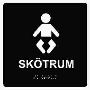 Skötrum (taktil skylt)