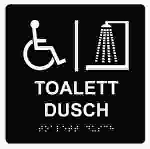 Toalett & Dusch (taktil skylt)