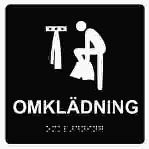 Omklädning (taktil skylt)