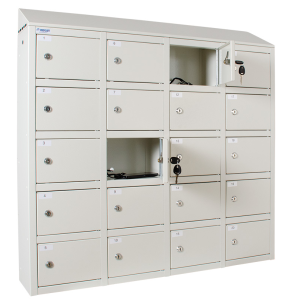 Mobilskåp med 20 fack och laddning