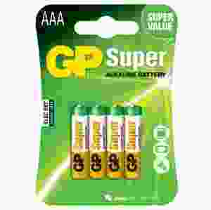 Batteri GP Super Alkaline AAA Batterier, 4-pack