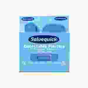 Plåster SALVEQUICK Detectable fingertip & regular refill blå