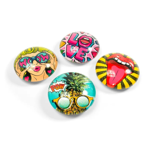 Pop Art Magneter, 4 st