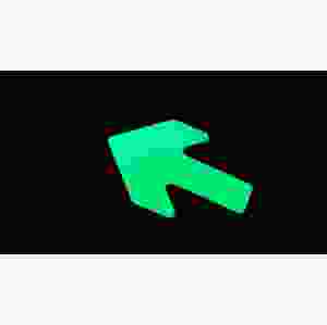 Självlysande pil för utrymningsvägar, med halkskydd