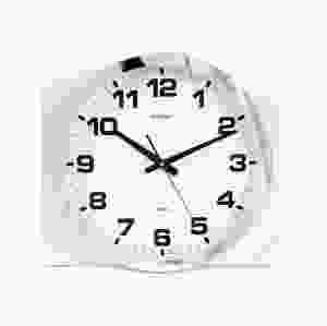 Väggur TIQ Ø40cm silver tystgående