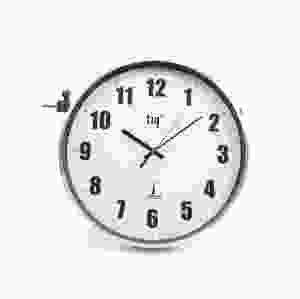 Radiokontrollerat Väggur TIQ , Ø38cm silver