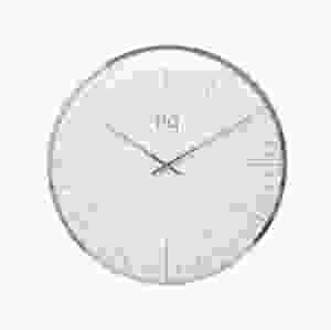 Väggur TIQ slim, Ø40cm silver