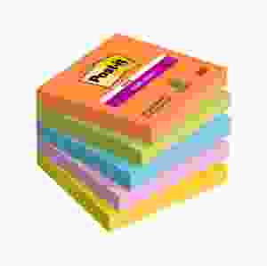 POST-IT Notes Supersticky 76x76mm olika färger, 5 st