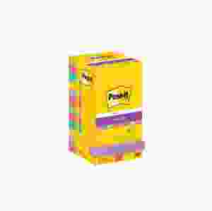 POST-IT Notes Supersticky 76x76mm Rainbow, 12 st