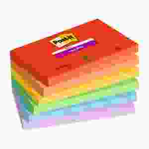 POST-IT Notes Supersticky 76x127mm olika färger, 6 st
