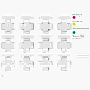 Gröna korset aj/oj, 420 x 594 mm