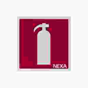 Brandsläckare dubbelsidig Skylt 20 x 20 cm