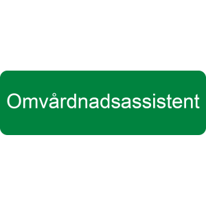 Yrkesbricka Omvårdnadsassistent
