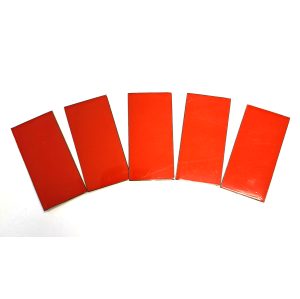 Magnet Rektangel Röd, 5st/frp