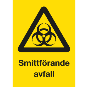 Smittförande avfall(skylt)